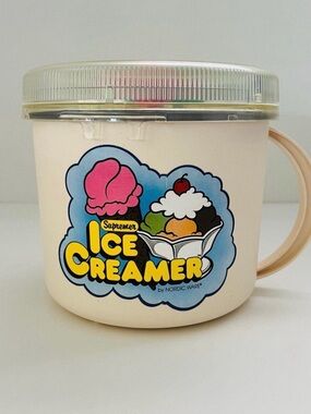 Nordic Ware Cream Ice Cream Maker Container with Colorful Graphic from 80’s